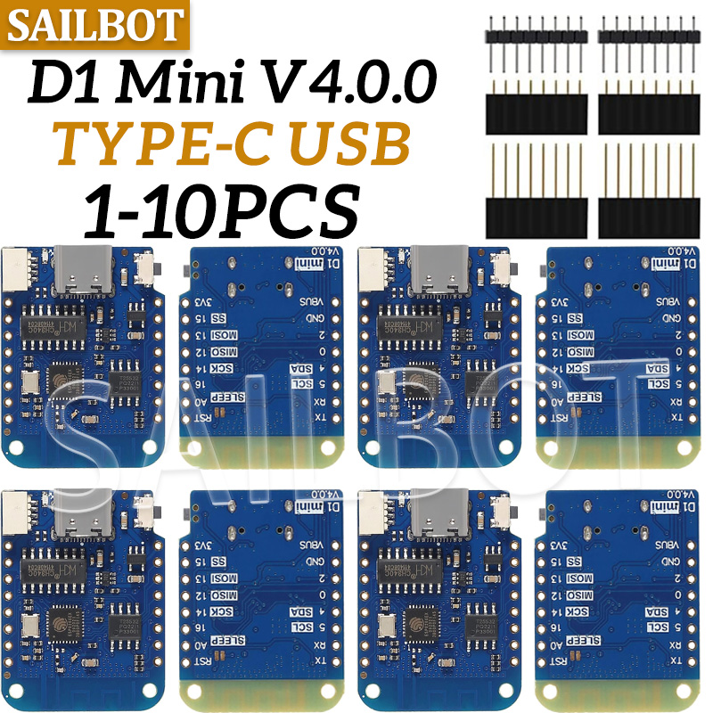 Esp8266 Nodemcu Board - 1-10 Buah WeMos D1 Mini ESP8266