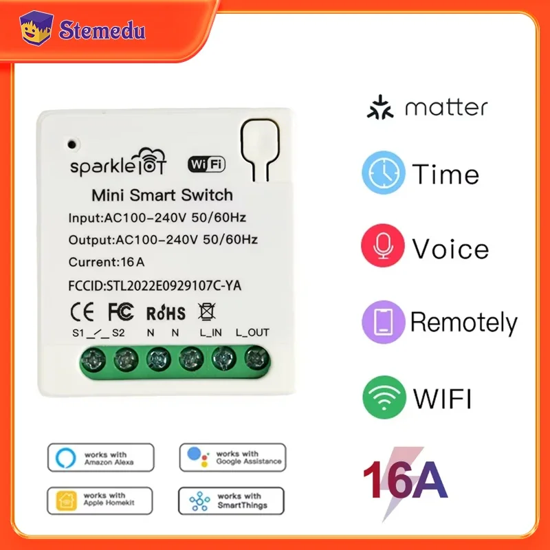 Home Automation Tutorial - 16A Matter WIFI Smart Switch Otomatisasi