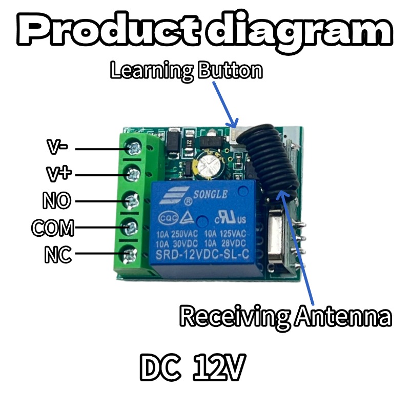 433Mhz DC 12V 6V-30V 1CH Modul - 433Mhz Receiver Module ulasan dan harga